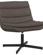 vidaXL Въртящ се стол Кафяво 63 x 75 x 76 см Лъскав PU
