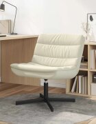 vidaXL Въртящ се стол Крем 63 x 75 x 76 см Изкуствена