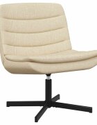 vidaXL Въртящ се стол Крем 63 x 75 x 76 см текстил