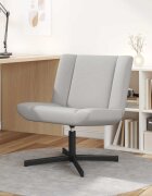 vidaXL Въртящ се стол Облачно сиво 63 x 75 x 76 см текстил