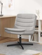 vidaXL Въртящ се стол Облачно сиво 63 x 75 x 76 см текстил