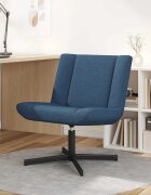 vidaXL Въртящ се стол Синьо 63 x 75 x 76 см текстил