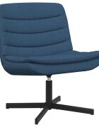 vidaXL Въртящ се стол Синьо 63 x 75 x 76 см текстил