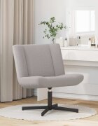 vidaXL Въртящ се стол Светлосиво 63 x 75 x 76 см Овча