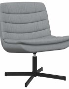 vidaXL Въртящ се стол Светлосиво 63 x 75 x 76 см текстил
