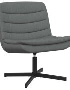 vidaXL Въртящ се стол Тъмен сив 63 x 75 x 76 см текстил