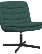 vidaXL Въртящ се стол Тъмен зелен 63 x 75 x 76 см текстил