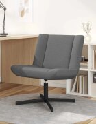 vidaXL Въртящ се стол Тъмносиво 63 x 75 x 76 см текстил