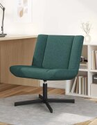vidaXL Въртящ се стол Тъмнозелено 63 x 75 x 76 см текстил