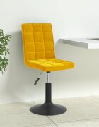 vidaXL Въртящи се трапезни столове 4 бр горчица кадифе