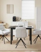 vidaXL Въртящи се трапезни столове 4 бр. Изкуствена Бяло
