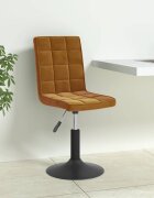 vidaXL Въртящи се трапезни столове 4 бр кафяви кадифе