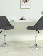 vidaXL Въртящи трапезни столове 2 бр черни кадифе