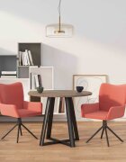 vidaXL Въртящи трапезни столове 2 бр розови кадифе