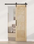 vidaXL Вътрешна врата 61 x 1985 см Шперплат Натурално