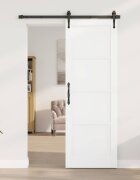 vidaXL Вътрешна врата 735 x 211 см Шперплат Бяло