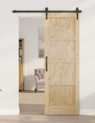 vidaXL Вътрешна врата 735 x 211 см Шперплат Натурално