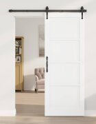 vidaXL Вътрешна врата 78 x 202 см Шперплат Бяло