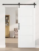 vidaXL Вътрешна врата 83 x 202 см Шперплат Бяло