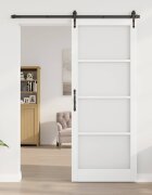 vidaXL Вътрешна врата ORKDAL Бяло грундирано 93 x 232 см