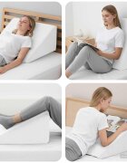 vidaXL Възглавничка за крака 60 x 50 x 30 см Мек Мемори пяна Бяло