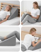 vidaXL Възглавничка за крака 60 x 50 x 30 см Мек Мемори пяна Сив