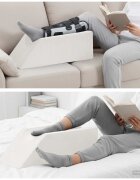 vidaXL Възглавничка за крака 68 x 25 x 215 см Твърд PU пяна Бяло