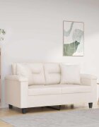vidaXL Възглавнички 2 бр бежови 40x40 см микрофибърна тъкан