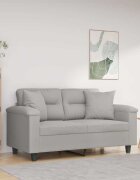 vidaXL Възглавнички 2 бр светлосиви 40x40 см микрофибърна тъкан