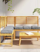 vidaXL Възглавница 6 бр. Оксфордска тъкан Сив 40 x 40 x 8 см