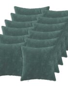 vidaXL Възглавница HEERLEN 12 бр. Морско синьо Микрофибърна фланела
