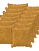 vidaXL Възглавница HOUTEN 12 бр. Жълто Микрофибърна фланела