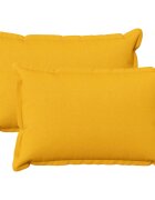 vidaXL Възглавница HOUTEN 2 бр. Светло жълто Изкуствен лен