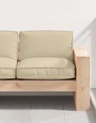 vidaXL Възглавница Оксфордска тъкан Бежово 80 x 80 x 12 cm