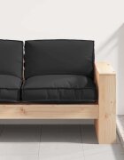 vidaXL Възглавница Оксфордска тъкан Черно 80 x 80 x 12 cm