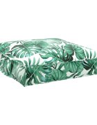 vidaXL Възглавница Оксфордска тъкан Мотив с листа 70 x 70 x 12 cm