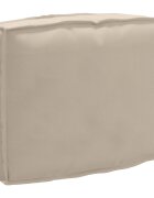 vidaXL Възглавница Оксфордска тъкан Таупе 50 x 40 x 12 cm