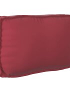 vidaXL Възглавница Оксфордска тъкан Виненочервен 70 x 40 x 12 cm