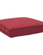 vidaXL Възглавница Оксфордска тъкан Виненочервен 80 x 80 x 12 cm
