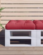 vidaXL Възглавница от палети бордо 58x58x10 см плат
