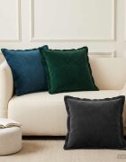 vidaXL Възглавница с възглавница HOUTEN 12 бр. Черно Кадифе