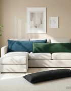vidaXL Възглавница с възглавница HOUTEN 2 бр. Черно Кадифе