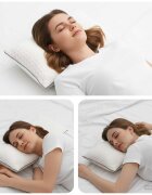 vidaXL Възглавница Shread за спане Бяло 60 x 40 x 145 см Мемори пяна