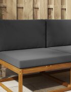vidaXL Възглавница за диван на открито Полиестер Антрацит 80 x 80 cm