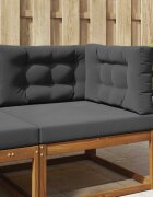 vidaXL Възглавница за диван на открито Полиестер Антрацит 80 x 80 cm