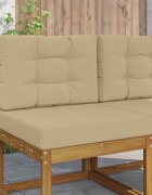 vidaXL Възглавница за диван на открито Полиестер Бежово 60 x 60 cm