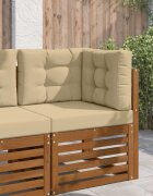 vidaXL Възглавница за диван на открито Полиестер Бежово 60 x 60 cm