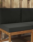 vidaXL Възглавница за диван на открито Полиестер Черно 60 x 60 cm