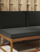 vidaXL Възглавница за диван на открито Полиестер Черно 80 x 80 cm