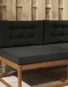 vidaXL Възглавница за диван на открито Полиестер Черно 80 x 80 cm